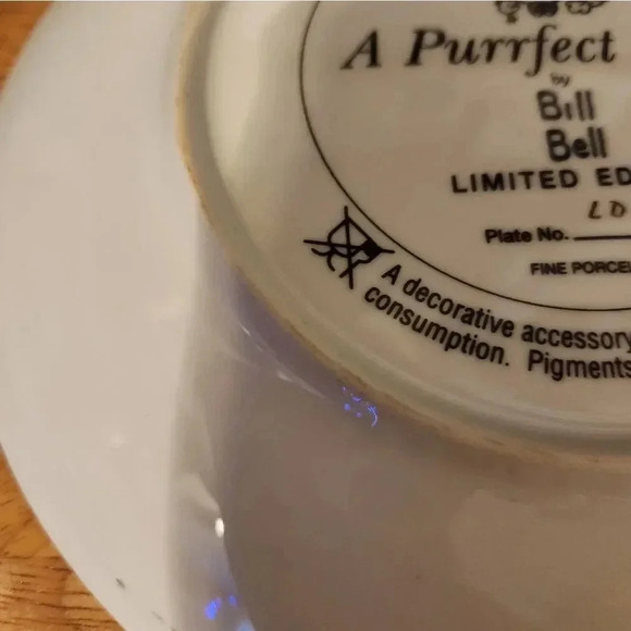 Vintage‎ Bill Bell A Purrfect Feast plate - Picture 6 of 7